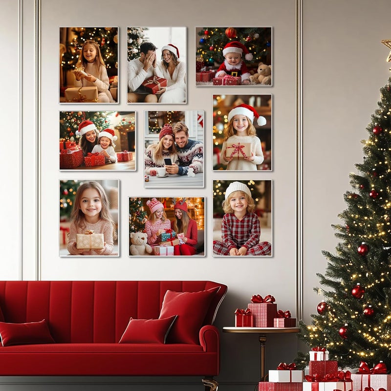 Wbtran إطار صور أكريليك 18 × 24 بوصة، إطار صور شفاف أفقي/عمودي للحائط بشريط لاصق، إطار صور معلق عائم بدون حفر بدون إطار، مثبت على الحائط للمنزل والمدرسة والمكتب - Image 5