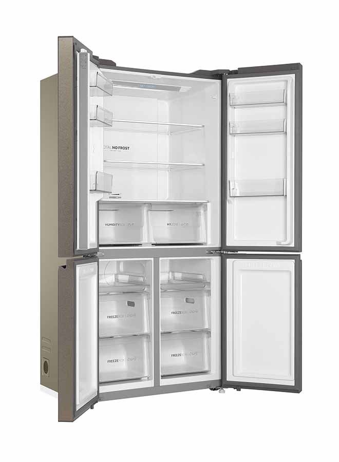 Haier 4-Door Refrigerator 14.9Cu.ft, Freezer 5.7Cu.ft, Twin Inverter Compressor HRF-700TS Platinum Inox - Image 4