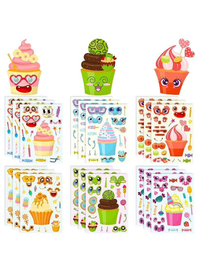 قوس قزح أورينبو 18 ورقة ملصقات وجه من الفينيل ملصقات أبجدية مزيج من ملصقات الكعك الملونة ملصقات وجه من الفينيل اللاصق الذاتي الحرف اليدوية صناعة الهدايا صندوق بطاقة ديكور الحرف اليدوية - Image 1