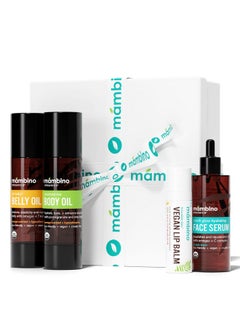 Mambino Organics Mambino Organics Bun in the Oven Kit - All Natural Skincare Set for Pregnant Women - Anti-stretch mark, Body Moisturizer, Lip Balm Gift Pregnancy Gift Set for First time Moms  - Image 1