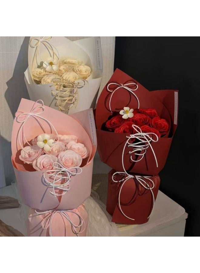 كارتوجيفز حبل تغليف باقات الزهور – خيط جلدي بسمك 3 مم وطول 50 ياردة للزينة والربط - Image 5