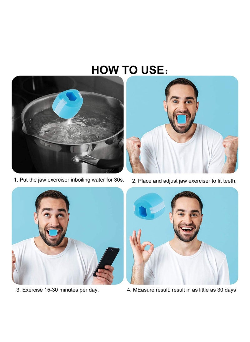 SYOSI Jaw Exerciser Chin Workout Ball Exercise Trainer Mouth Strap Chisel Shaper for Men Women Neck Cheek Double Chin Shape Younger Face Tone Slim Stress Facial Excerciser  - Image 2