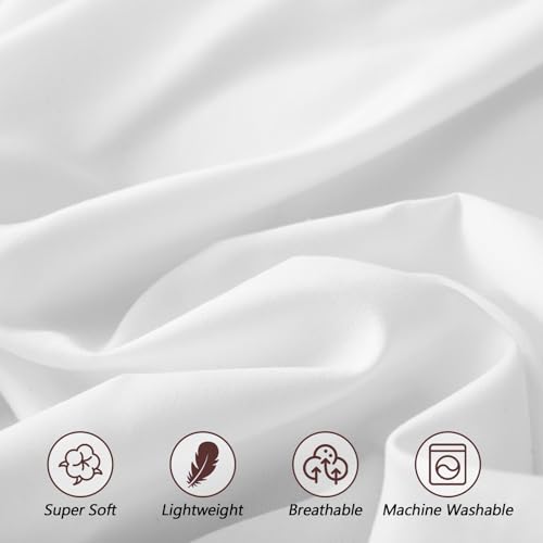 Antranfour Queen Fitted Sheet for Air Mattress,with 24 Inch Extra Deep Pockets,Ultra Soft Durable Breathable Bed Sheets Cover for Inflatable Air Bed,with Pump Opening,Inflate at Any Time-White - Image 3