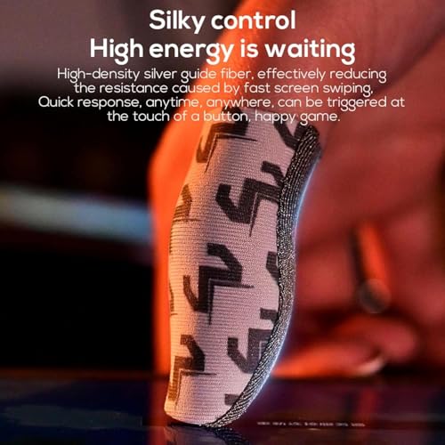 Cubonic Sweat Proof Sensitive Touch Screen Memo Gaming Finger Sleeves for Mobile Game, Anti-Sweat Breathable Seamless Thumb Finger Sleeve for Gaming (Pack of 2) - Image 4