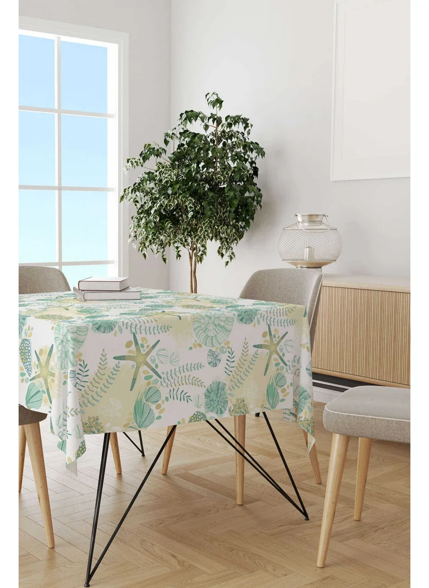 Cango Home Green Yellow Starfish Tropical Tablecloth CGH051-MS