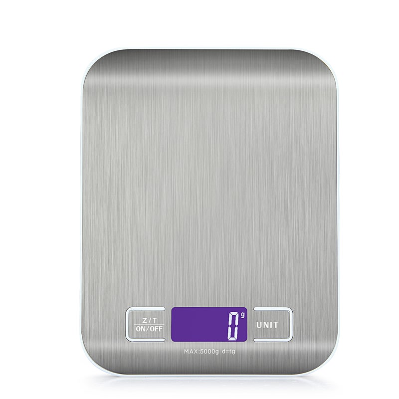 22lb Food Scale Digital Kitchen Scale LCD Display Scale Weight KG G oz ml and lb for Baking and Cooking Stainless Steel Portable Food Scale 1g Precise - Image 1