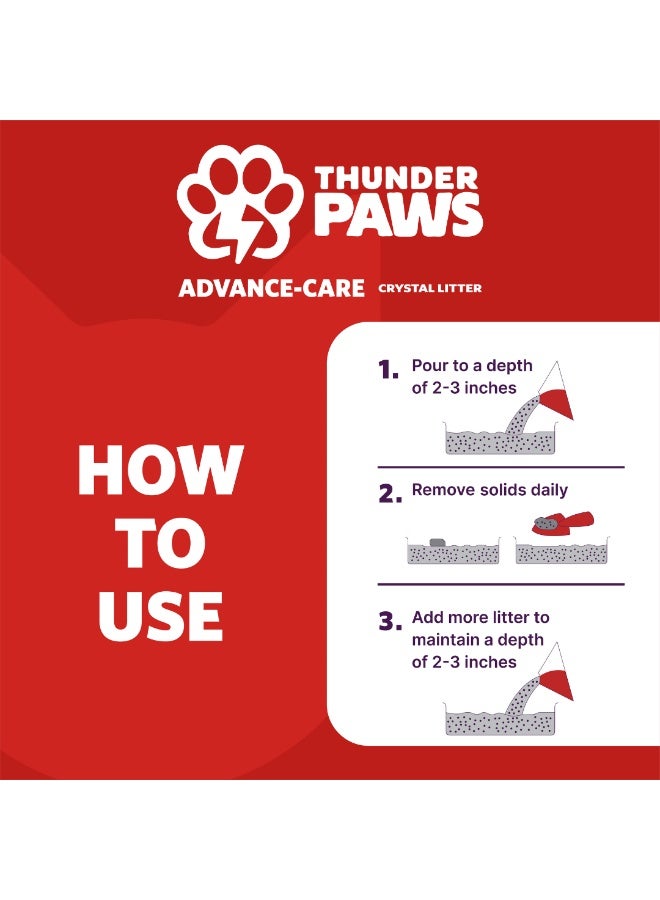 Thunder Paws Advance Care Unscented Crystal Cat Litter 10L - Image 4