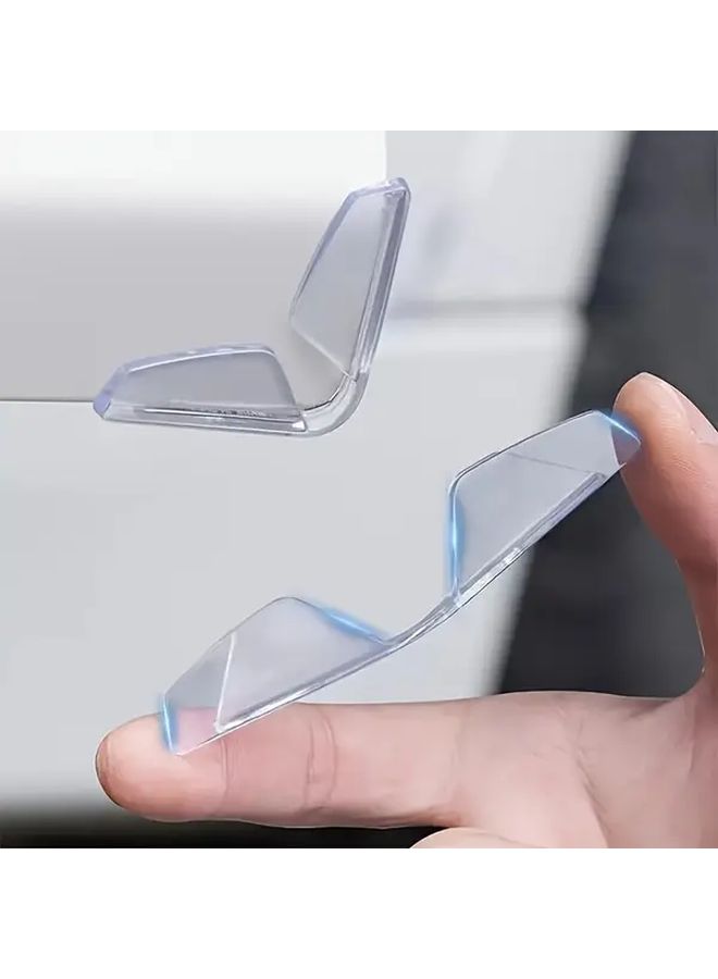 4Pcs Transparent Car Door Corner Protectors Scratch Resistant Body Armor Stickers - Image 1