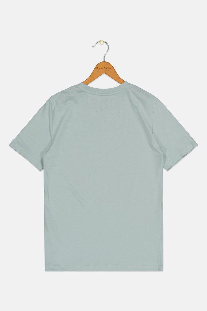 PUMA Kids Boy Brand Logo Short Sleeve Outdoor T-Shirt, Mint - Image 2