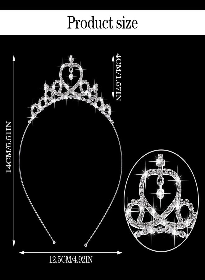 Sibba Girls Tiara Rhinestone Crystal Pearl Headband for Women Girls Wedding Prom Party Costume Christmas Gifts, One Size, Alloy, No Gemstone - Image 3