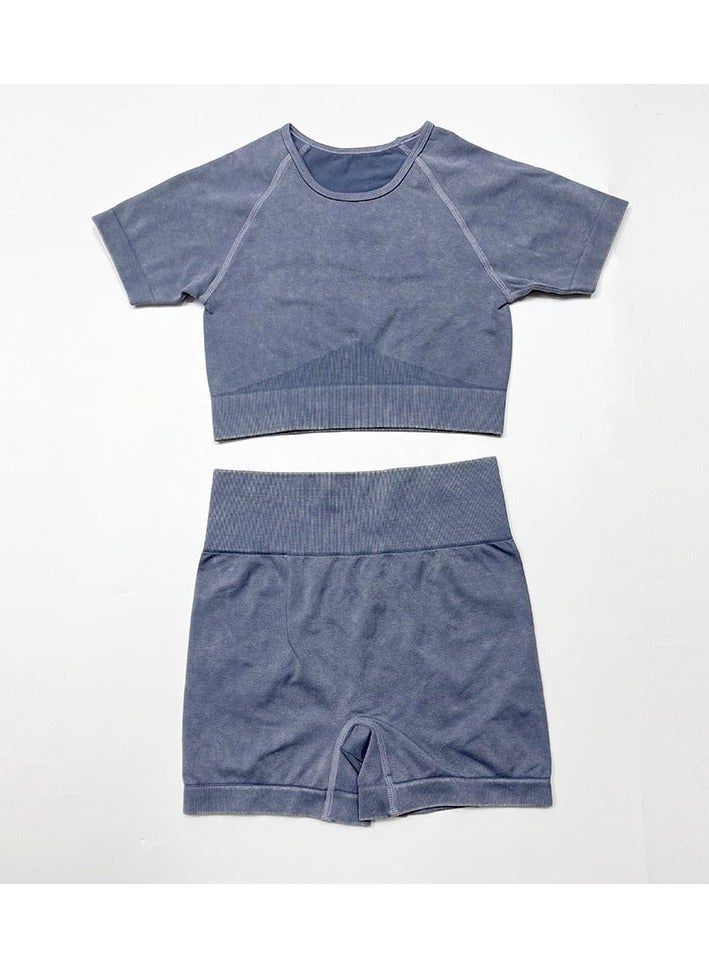 Women's Yoga Fitness Short Sleeve Suit - Image 1