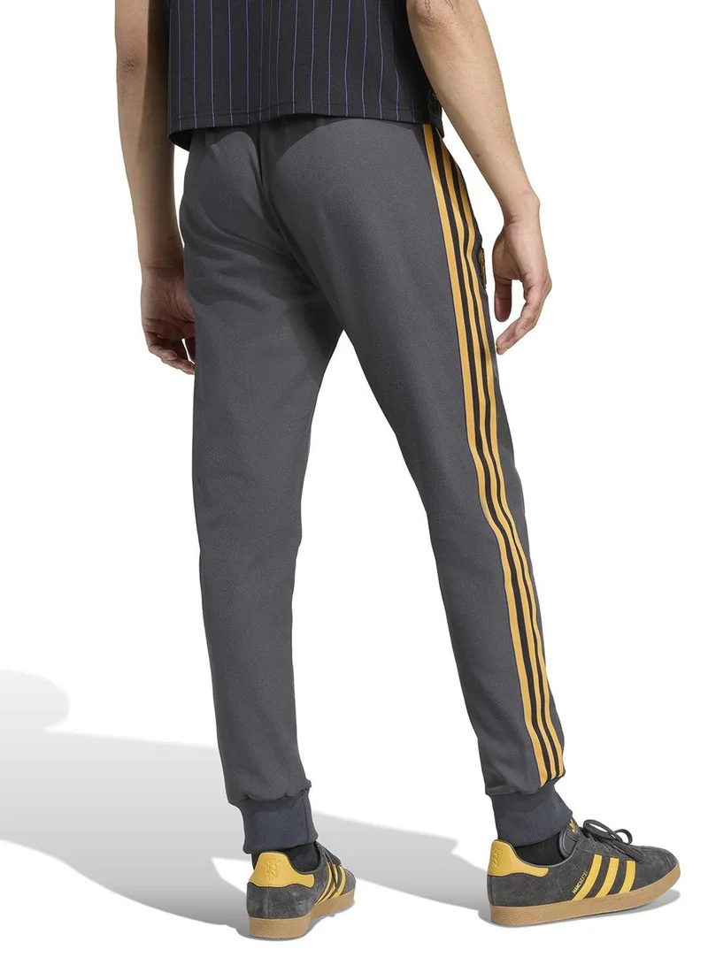 adidas بنطلون رياضي رجالي أسود أيقونة مانشستر يونايتد