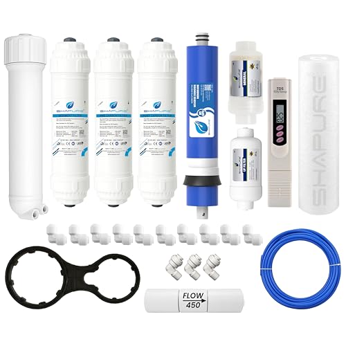SHAPURE Ro Service Filter Kit of Membrane & Filter for All Type of Water Purifier Ro Membrane, Inline, Tds Meter, Uf, Mineral, Housing, Connectors, Yearly Shapure Kit Works Up to 2500 Tds, Pack of 1 - Image 1