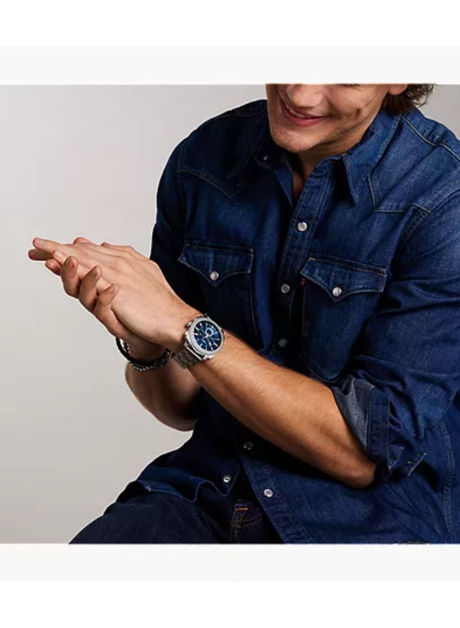 FOSSIL Men Stainless Steel Chronograph Wrist Watch FS6096 - Image 3