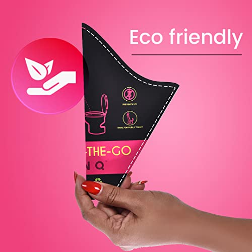 PINQ POLKA PINQ Pee On The Go I Pee Funnel for Women I Stand and Pee I Leak Proof I Portable I Eco friendly I Public Toilets, Partying, Hiking, Travelling, Outdoor Activities I 20 Pieces - Image 2
