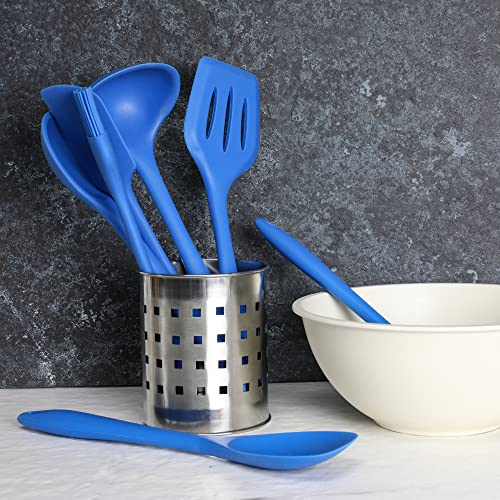 Chef Craft Premium Silicone Cooking Ladle, 11.25 inch, Blue - Image 3
