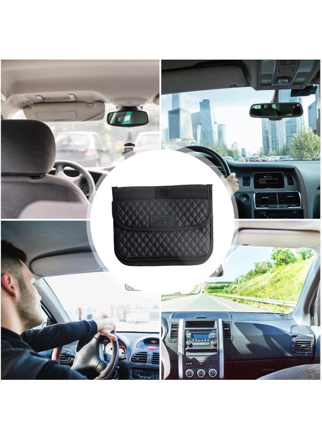 MOB Car Visor Storage Bag MOB-57 – Quilted PU Leather Organizer for Cards, Bills, Sunglasses & Small Essentials | Compact Car Interior Storage Pouch with Easy Strap Mount | Universal Fit for Cars, SUVs & Trucks - Image 4
