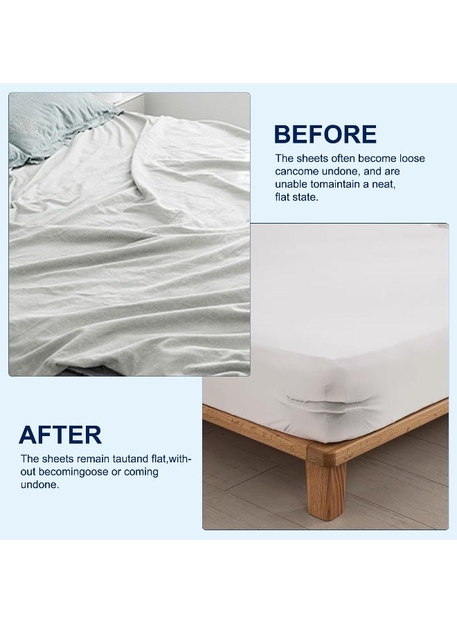 Lock Sheet Holders, Keep Sheets Firm and Tight, Plastic, Durable, Heavy Duty Bed Sheet Clips, Bedroom Accessories, Fit All Mattresses, Easy Installation - Image 2