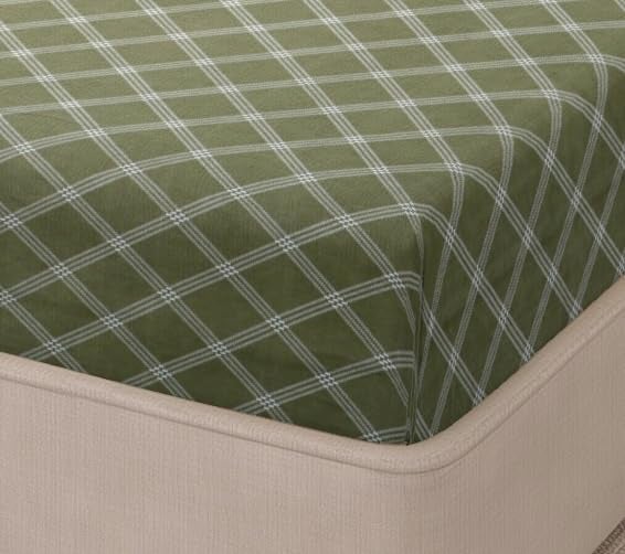 RD TREND® 360° Fitted Bedsheets King Size 72x78x8 Inch, Elastic Bedsheets for King Size Bed with 2 Pillow Covers-18x28 Inch (Lines-Green) - Image 4
