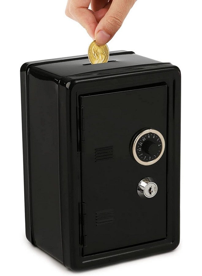 RONTENO Money Box With 2 Keys Password Cash Kids Toy Coins Jewelry Saving Money Bank Safe Lockable Style Gift For Home School Office Decoration(1Pic, Black, Modern) - Image 4