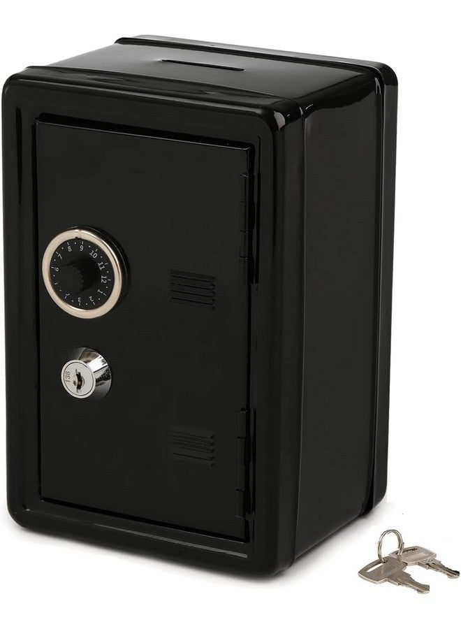 RONTENO Money Box With 2 Keys Password Cash Kids Toy Coins Jewelry Saving Money Bank Safe Lockable Style Gift For Home School Office Decoration(1Pic, Black, Modern) - Image 1