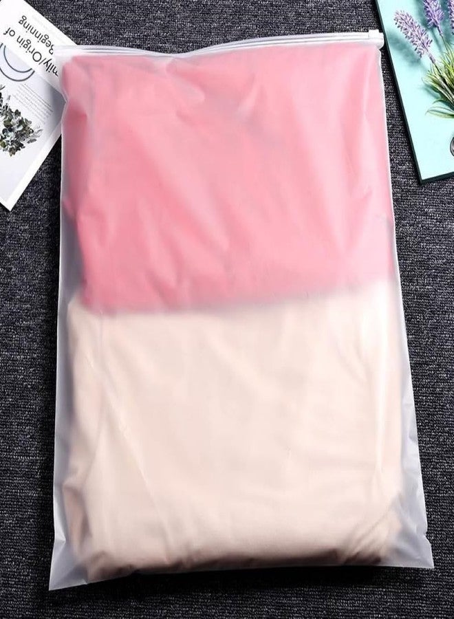 VIHAX Frosted Zipper Bag Clothes Bag Travel Bag for Shoes Cosmetics Jewellery Toiletries School Trip, LDPE Zip Lock Space Saver Bags with Air Vent Hole (5, 35cm x 40cm) - Image 5