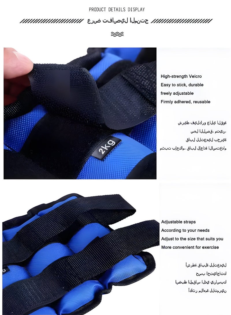 BIG MAX Two-piece Sand Weight Bag for the Arms and Feet, 4kg in Total (2kg Each) - Image 5