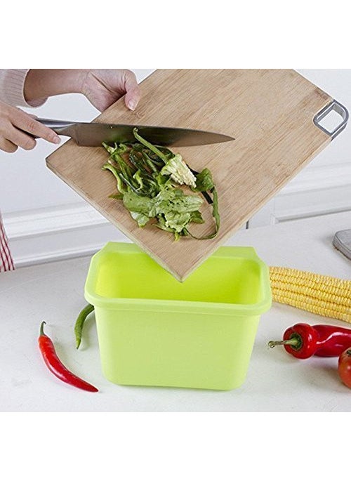 BluBasket BluBasket Plastic 2 Liter Kitchen OpenTop Compost Bin For Counter Top Under Sink Garbage Can Hanging Trash Can For Kitchen Cabinet DoorMountable Multicolor  - Image 4