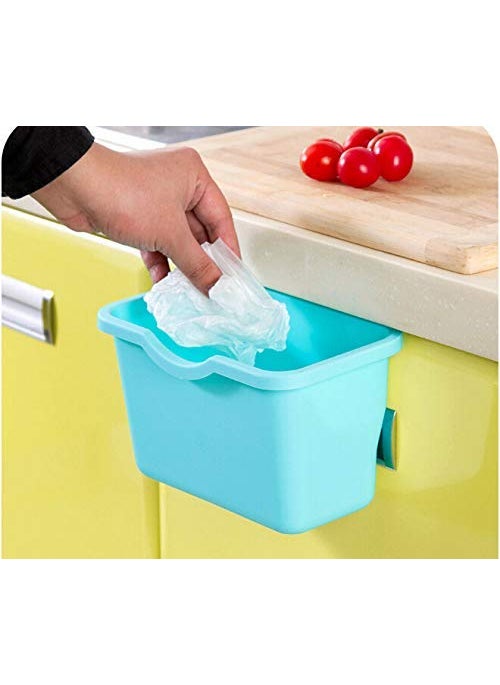 BluBasket BluBasket Plastic 2 Liter Kitchen OpenTop Compost Bin For Counter Top Under Sink Garbage Can Hanging Trash Can For Kitchen Cabinet DoorMountable Multicolor  - Image 2
