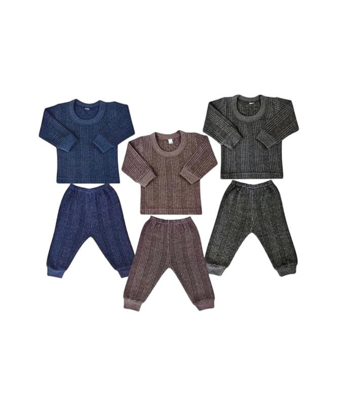 BONUM Winter Wear Thermal Innerwear Top & Full Pant Woolen Warmer Combo Set for Girls Boys, Kids Unisex Body Warmer Thermal (Set of 3) - Image 5