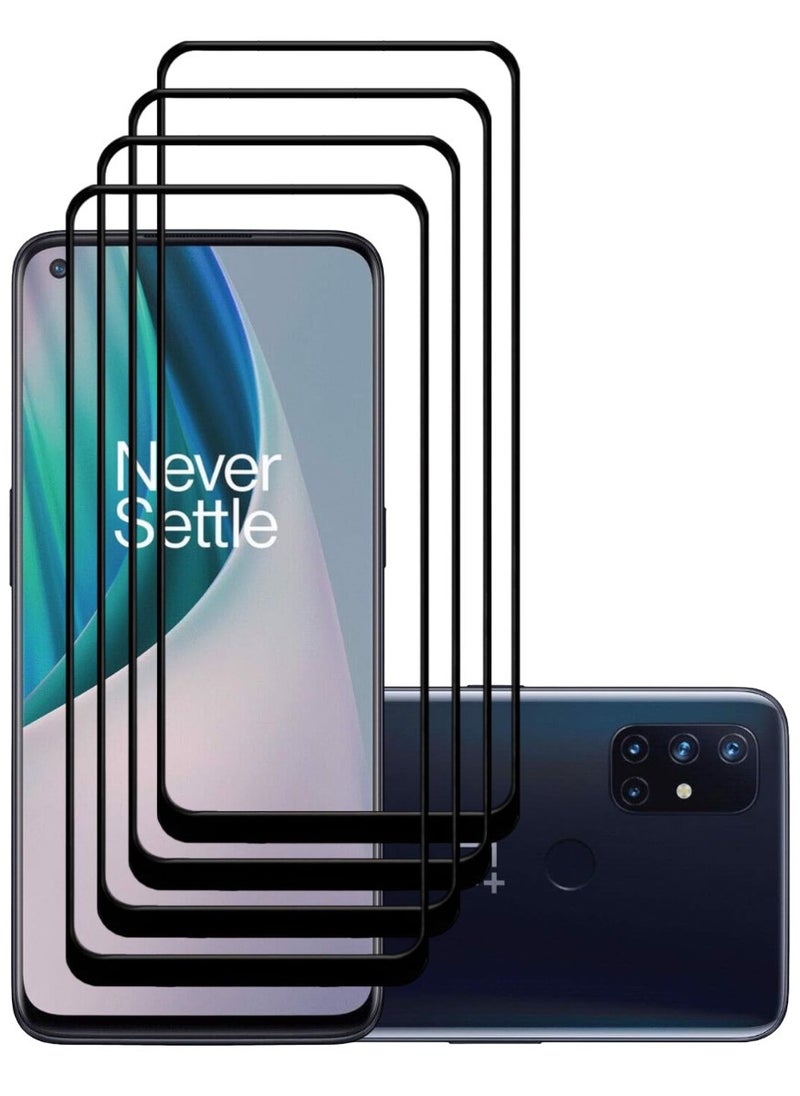 ACLIX 4 Pieces Antistatic ESD Dustproof Premium Quality High Definition Tempered Glass Screen Protector Designed For OnePlus Nord N10 5G - Image 1