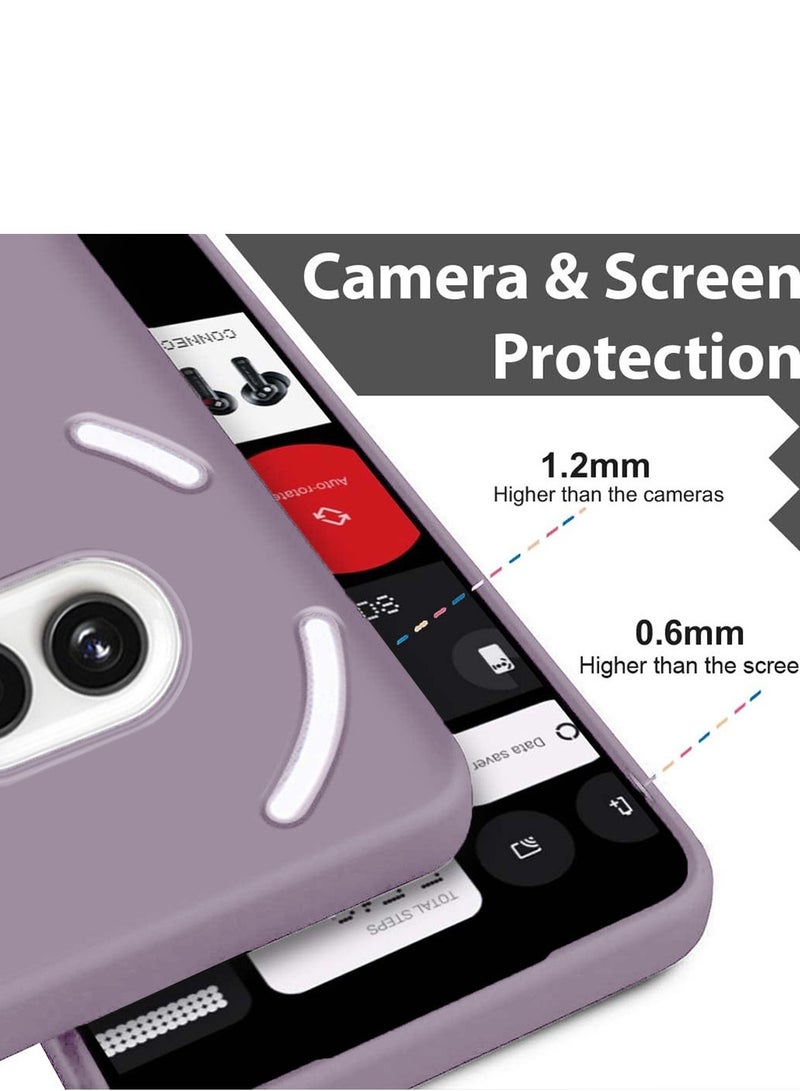 دبليو تيك Nothing Phone (2a) 5G 2024 / Nothing Phone (2a) Plus غطاء جراب سيليكون سائل - لافندر - Image 2