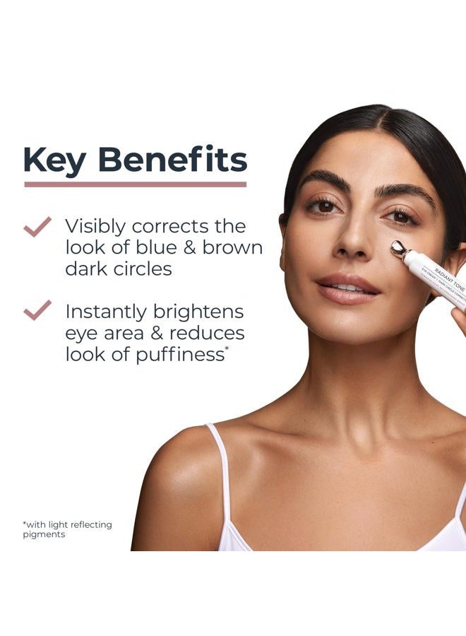 Eucerin كريم العين لتصحيح الهالات السوداء تون مشع، كريم تفتيح العين مع ثياميدول وحمض الهيالورونيك، يساعد في تقليل مظهر انتفاخ العينين، أنبوب 0.5 أونصة - Image 2