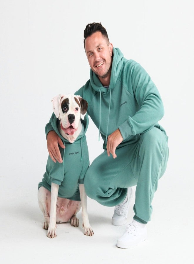 Spark Paws Dog Hoodie – Premium Dog Sweater for Small, Medium, and Large Dogs | Warm Outfits for French Bulldogs, Pitbull, Puppy, Winter Jacket Alternative - Teal - M - Image 5