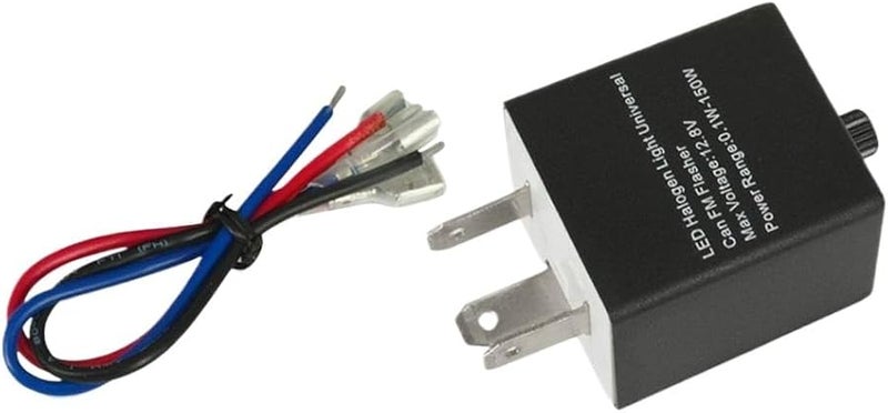 مؤقت وميض إلكتروني قابل للتعديل 3 دبابيس 12 فولت 24 فولت مع كابل لإشارات الانعطاف LED للدراجات النارية - Image 3