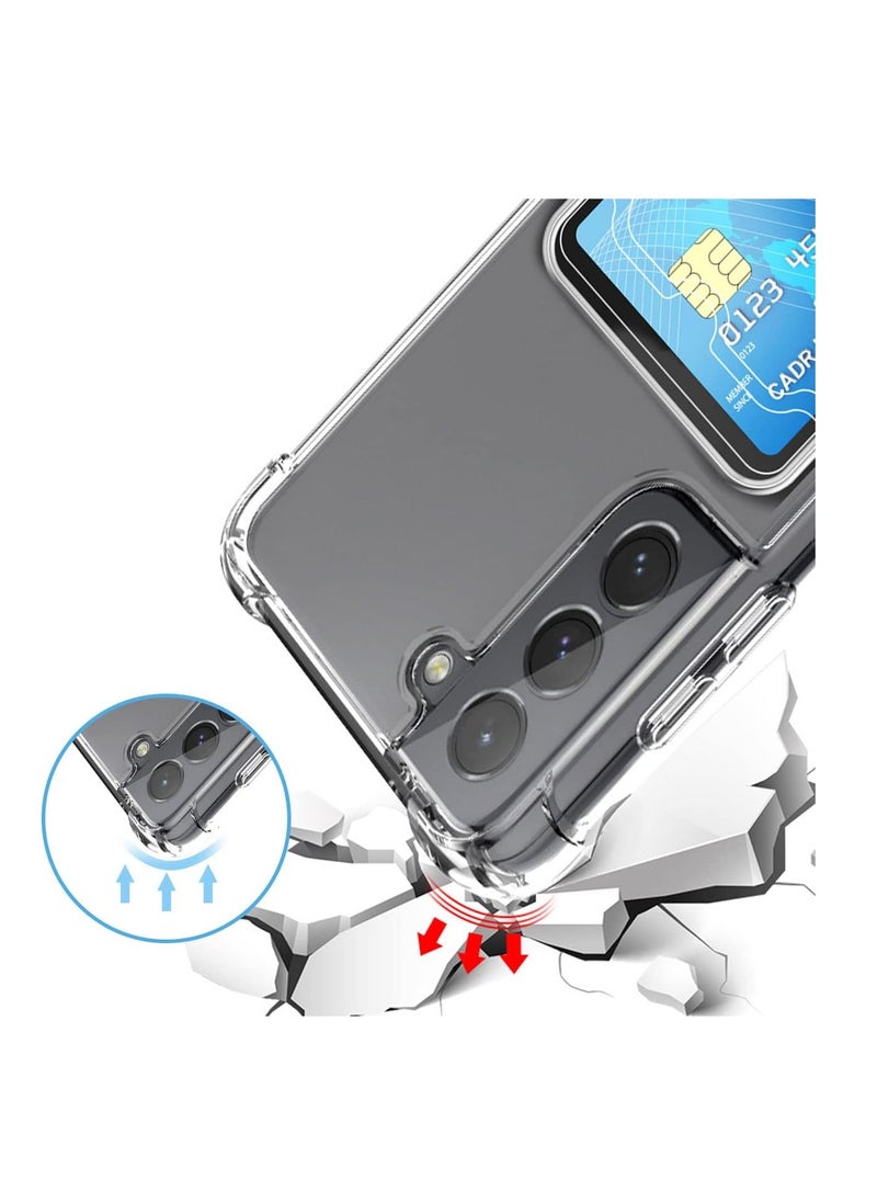 Generic Case Compatible with Samsung Galaxy A15 Clear Armor Shockproof TPU Card Slot Wallet Case Cover  - Image 2