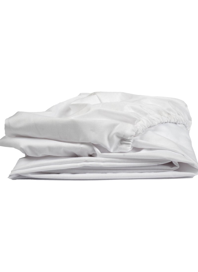 Home of linens شرشف مثبت أبيض 180x200  - Image 1