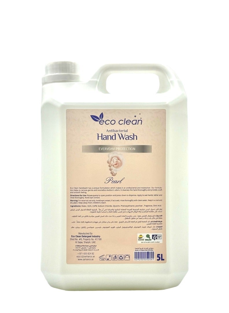 Eco Clean Pearl Hand Wash 5 Liters - Gentle, Moisturizing, Long-Lasting Fragrance - Image 1