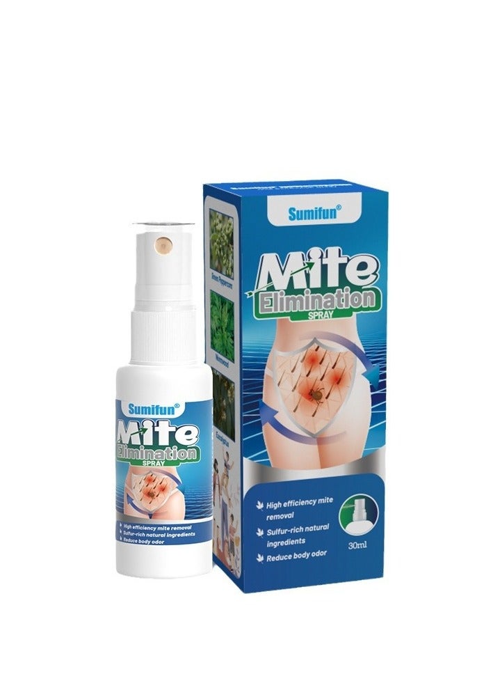 Sumifun Mite Elimination Spray 30ml Indoor Cleaning Spray for Dust Mite Removal, Effective Anti-Itch Solution for Body Irritation, Bedroom u0026 Home Treatment for Sofas, Bedding, and Fabrics - Image 1