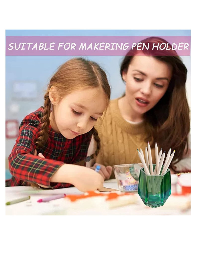 Excefore DIY Cup Resin Silicone Mold,Epoxy Mold,Craft Makeup Brush Holder Organizer Cosmetics Brushes Pen Storage Mold Mould Bottle Casting - Image 3