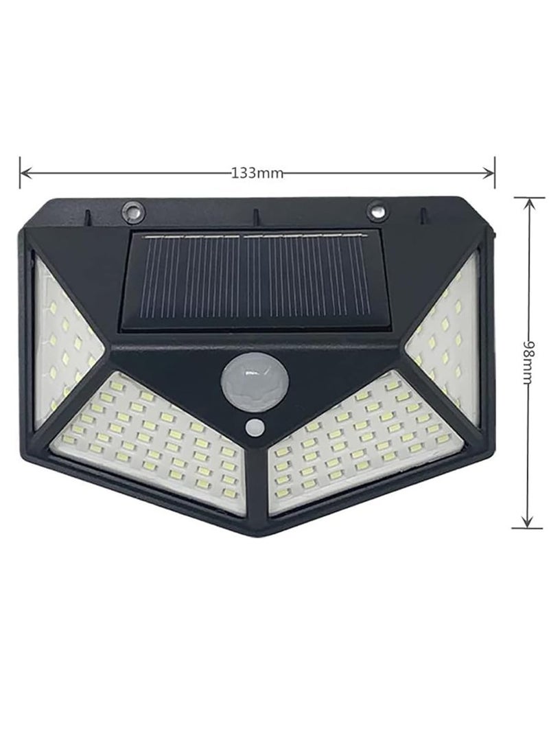 Garden Solar Lights with 100LED and 3 Modes, IP65 Waterproof Outdoor Light with 270° Lighting and Motion Sensor for Backyard, Fence, Patio Front Door (4 Packs) - Image 3