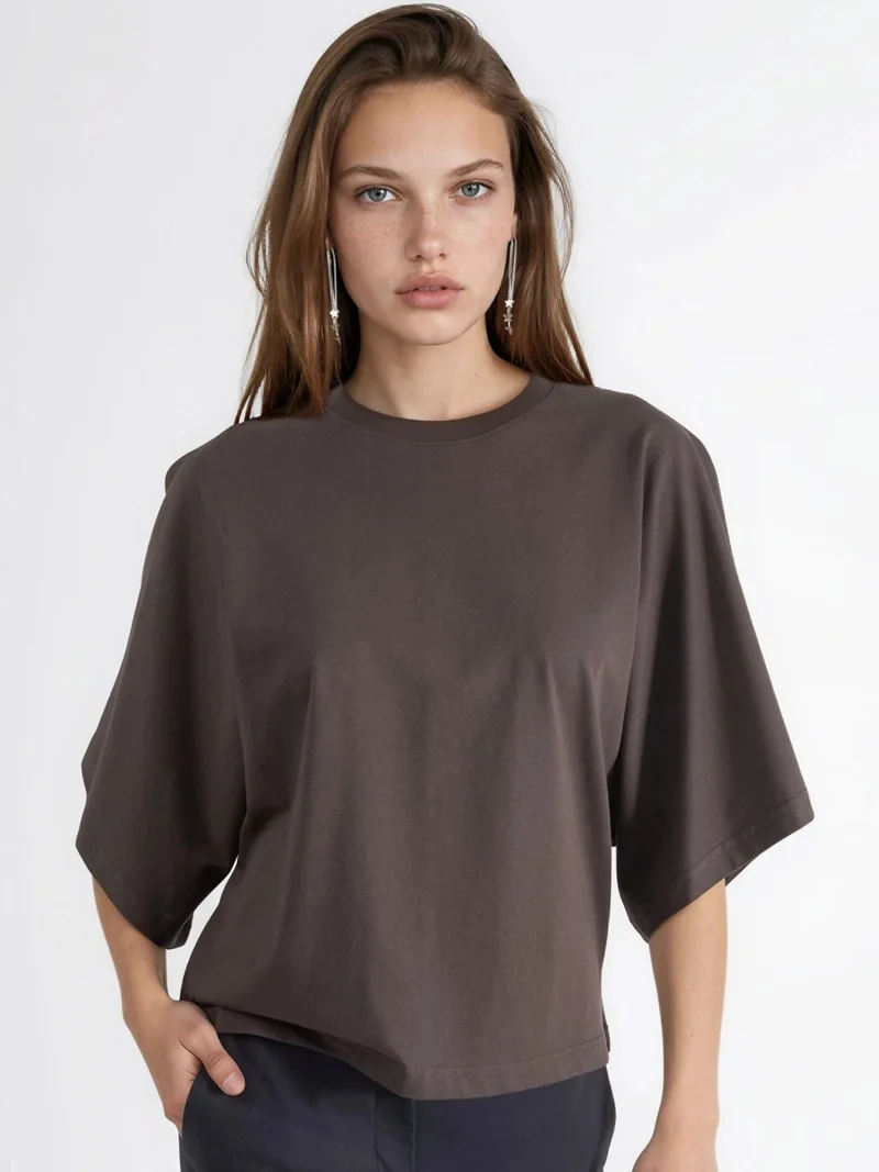 Busem BUSEM Oversized Ribbed Crew Neck T-Shirt