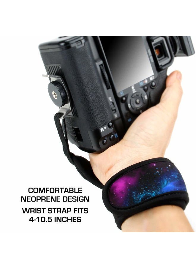 USA Gear USA GEAR DualGRIP Professional Camera Grip Hand Strap with Neoprene Design and Metal Plate - Compatible with Canon, Fujifilm, Nikon, Sony, and more DSLR, Mirrorless, Point & Shoot Cameras (Galaxy) - Image 5