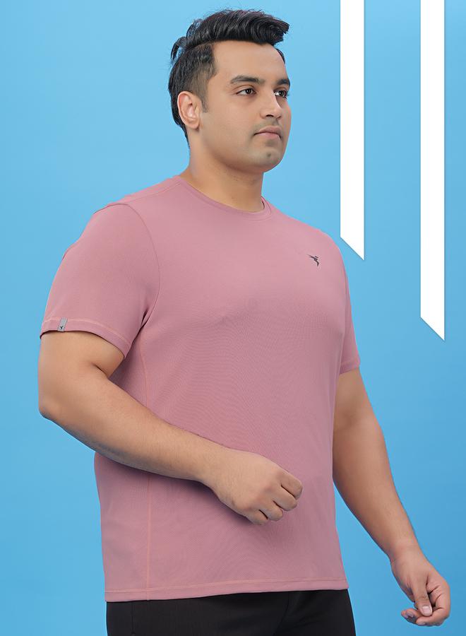 تكنوسبورت تيشيرت تكنوسبورت بلس وردي سادة بقصة ضيقة وياقة دائرية - Image 3