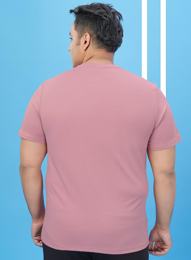 تكنوسبورت تيشيرت تكنوسبورت بلس وردي سادة بقصة ضيقة وياقة دائرية - Image 4