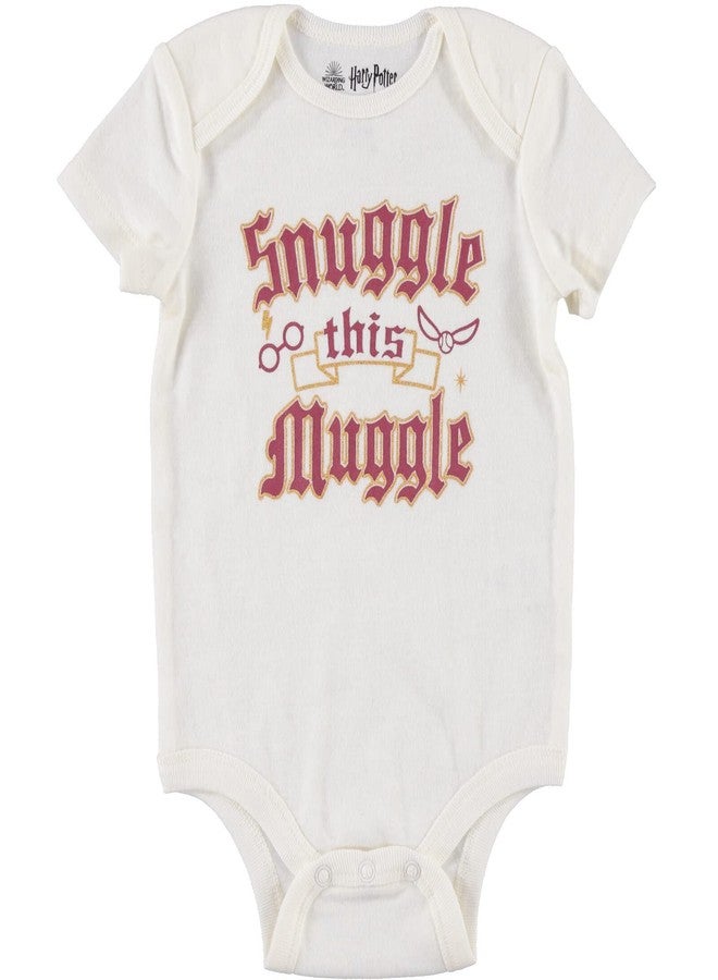 Harry Potter Newborn Baby Girls Short Sleeve Bodysuit Pants and Headband 3 Piece Outfit Set White 0-3 Months - Image 3