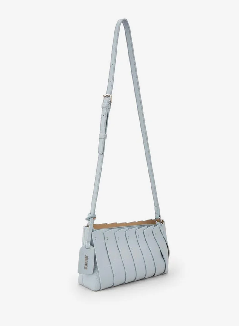 Celeste BLUE Textured Shoulder Bag With Strap Handle for Women | Best Price UAE
