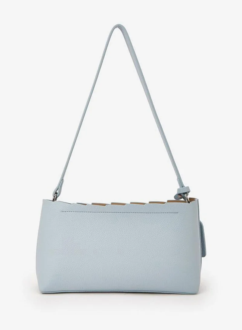 Celeste BLUE Textured Shoulder Bag With Strap Handle for Women | Best Price UAE