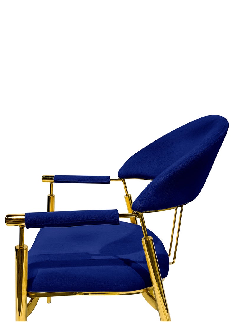 MAPLE HOME DECORATION Maple Home Contemporary Metal Dining Chairs Armrest Golden Metal Legs Kitchen Living Event Furniture  - Image 5