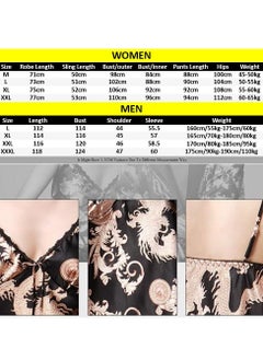MARGOUN Bathrobe Men's XXXL Bath Robe Dressing Gown Comfortable Sleepwear Silk Lovers Long Special Style Sleeves Nightgown Dressing Gown Dragon Pattern Red  - Image 5